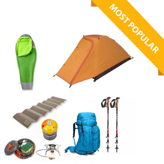 one person camping kit for rent in puerto natales for torres del paine chile