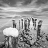 souvenirs: landscape postcard for sale in puerto natales