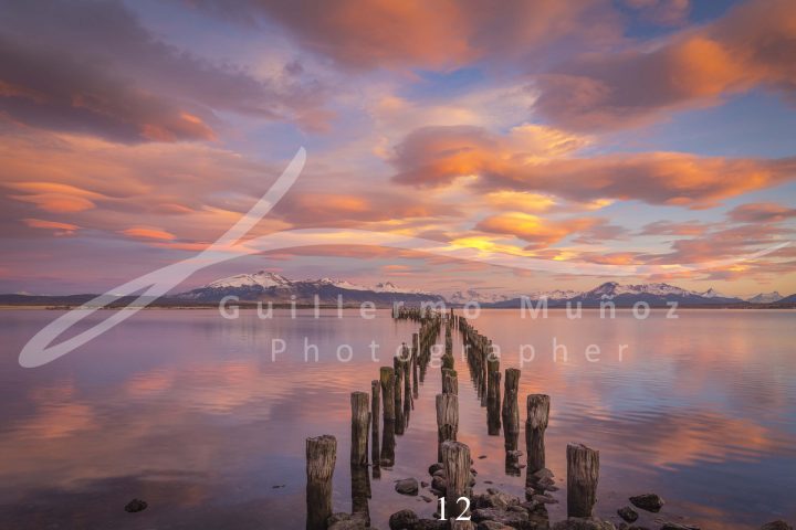 souvenirs: landscape postcard for sale in puerto natales