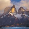 souvenirs: landscape postcard for sale in puerto natales