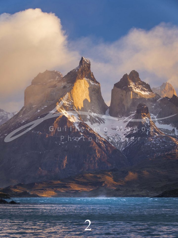 souvenirs: landscape postcard for sale in puerto natales