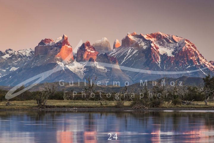 souvenirs: landscape postcard for sale in puerto natales