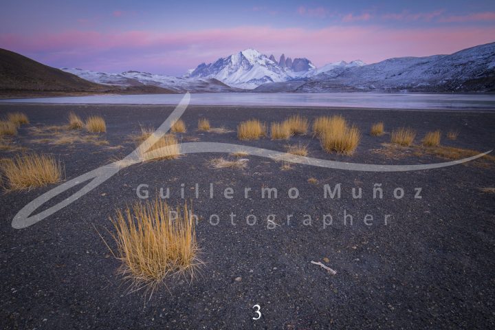 souvenirs: landscape postcard for sale in puerto natales
