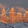 souvenirs: landscape postcard for sale in puerto natales